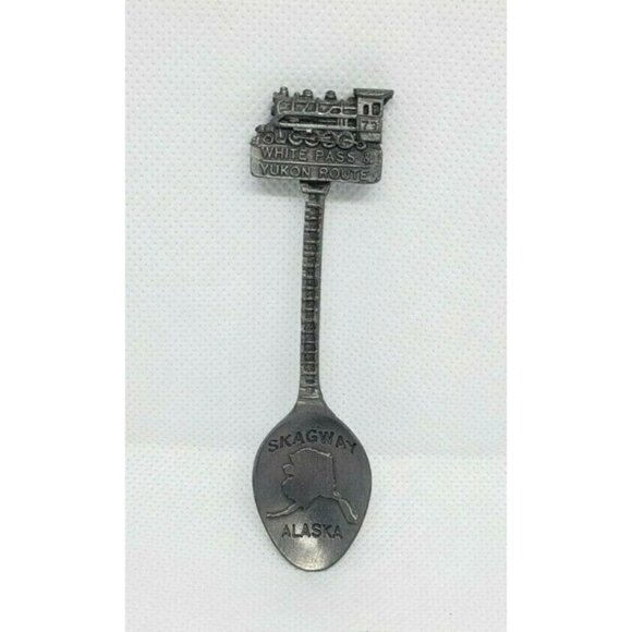 73 White Pass & Yukon Route WAPW Skagway Alaska Pewter Mini Vintage Spoon Décor - Picture 2 of 12